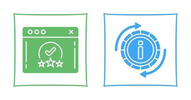 rating and refresh  Icon vector