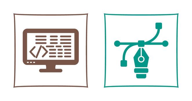 Coding and Vector Icon
