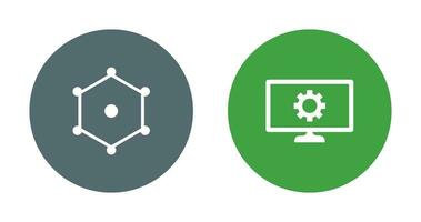 nodes and network setting  Icon vector