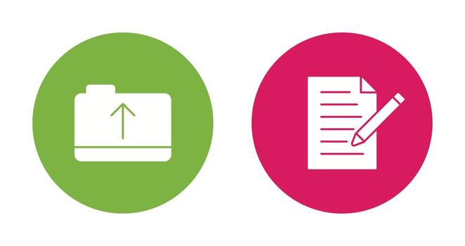 carpeta y editar documento icono vector