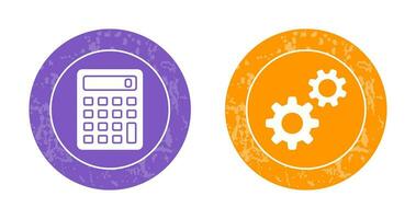 Calculator and Setting Icon vector