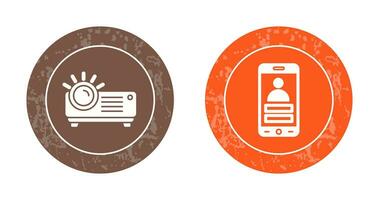 Login and Projector Icon vector