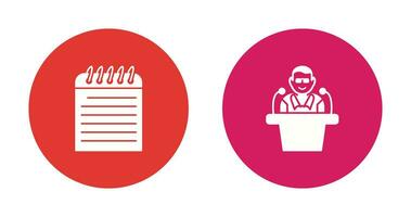 Note and Lecture Icon vector