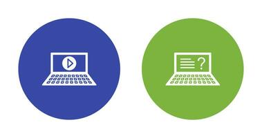 jugar vídeo y en línea examen icono vector