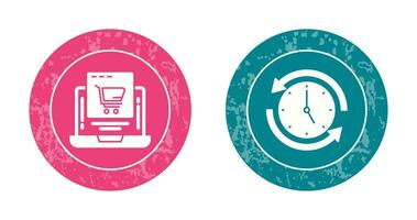 Add to Cart and Run time Icon vector
