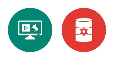 Digital Marketing and Database Management Icon vector