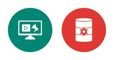 digital márketing y base de datos administración icono vector