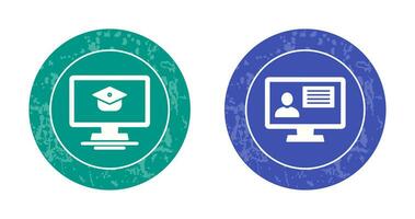 Online Course and distance Icon vector