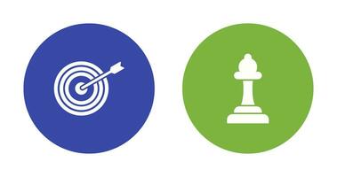 Dartboard and Bishop Icon vector