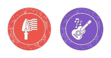 Trowel and Guitar Icon vector