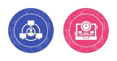 Network and Speedometer Icon vector