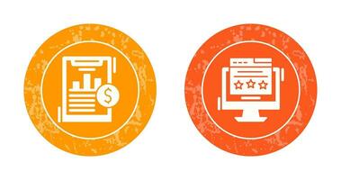 Financial Analytics and Webpage Icon vector