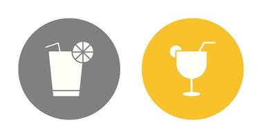 lemon juice and drinks Icon vector