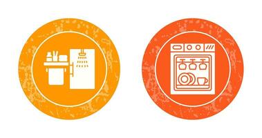 Shower and Dishwasher Icon vector