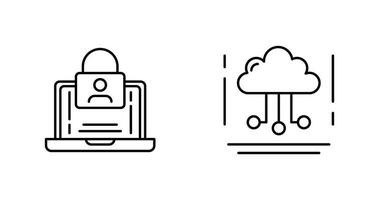 Security Camera and Server Icon vector