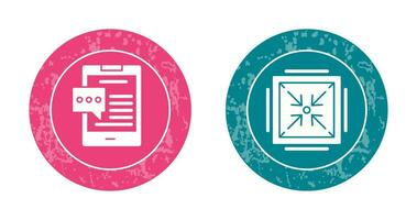 Chat and Minimize Icon vector