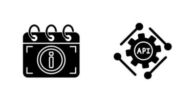 api and calendar Icon vector