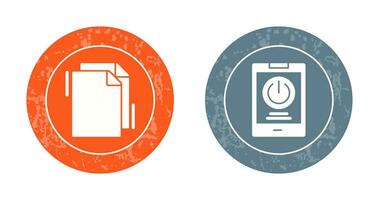 Copy and Power Icon vector