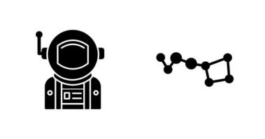 big dipper and astronaut Icon vector