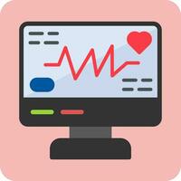 icono de vector de electrocardiograma