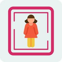 Female Toilet Sign Vector Icon
