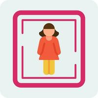 Female Toilet Sign Vector Icon