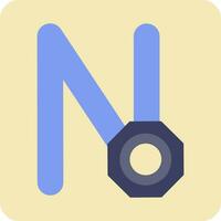 Capital N Vector Icon