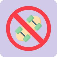 No Skateboard Vector Icon