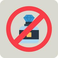 No perfume vector icono