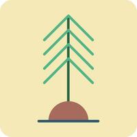 icono de vector de árbol de pino