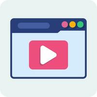 icono de vector de transmisión de video