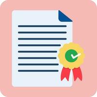 icono de vector de certificado