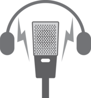 microfono Podcast . icona per design. png trasparente