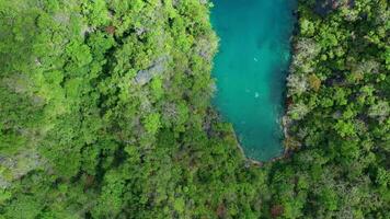 Aerial view of Kayangan Lake. video