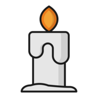 candle icon on transparent background, simple illustration png