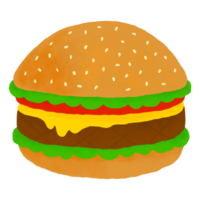 Hamburger on transparent background png