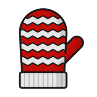 christmas glove icon on transparent background, simple illustration png