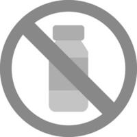 No botella vector icono