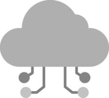 icono de vector de computación en la nube