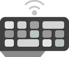 icono de vector de teclado inalámbrico