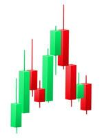 stock trading japanese candlesticks trading chart vector illustration isolated on white background