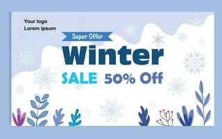 Winter sale design for advertising banners leaflets and flyer vector