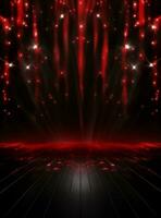 Ai Generative Backdrop Red Spotlights For Flyers, Banner and Backgrounds realistic image ultra hd high design photo