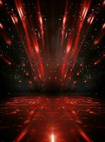 Ai Generative Backdrop Red Spotlights For Flyers, Banner and Backgrounds realistic image ultra hd high design photo