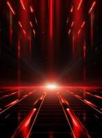 Ai Generative Backdrop Red Spotlights For Flyers, Banner and Backgrounds realistic image ultra hd high design photo