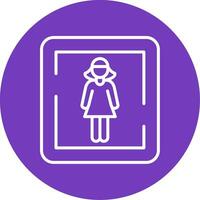 Female Toilet Sign Vector Icon