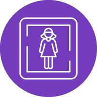 Female Toilet Sign Vector Icon