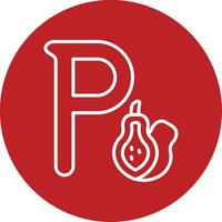 Small P Vector Icon