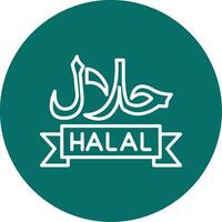 icono de vector halal