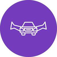 icono de vector de coche volador